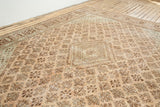 Bridget antique rug with faded and soft-colored pattern - Field View