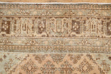 Elegant Bridget Antique Rug with Floral Motifs - Strips Border View
