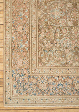 Pearl Kerman Rug with Soft and Muted Palette - Left Corner View