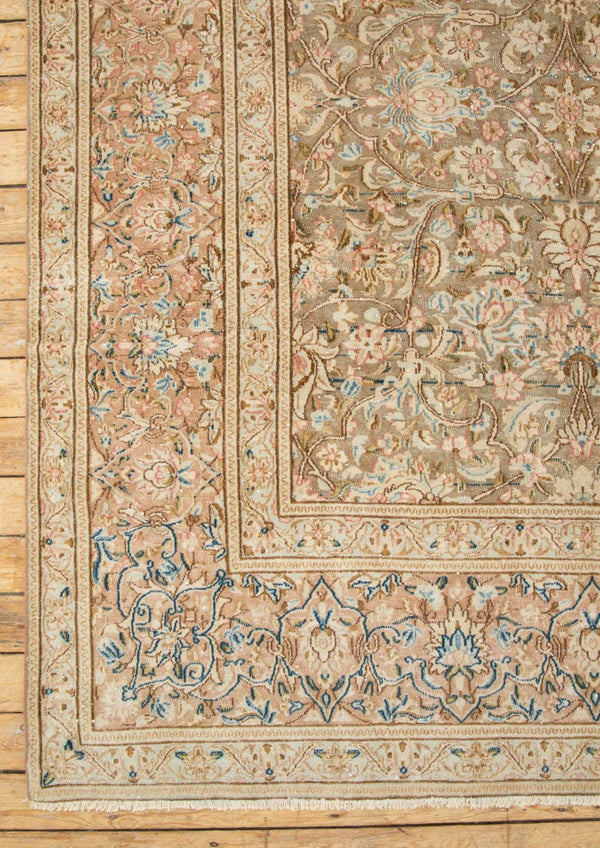 Pearl Kerman Rug with Soft and Muted Palette - Left Corner View