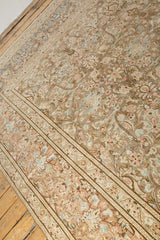 Exquisite Pearl Kerman rug - showcasing delicate floral motifs - Corner view