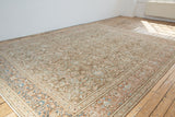 Vintage Pearl Kerman rug featuring stunning over-dyed floral motifs