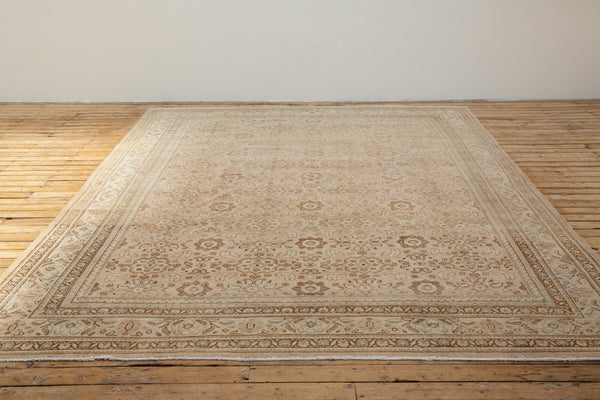 Gigi Antique Rug in Earthy Tones and Subtle Pastel Colors - Front View