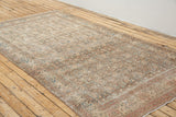 Sylvia - Earthy Tones Antique Persian Mahal Rug - Left side view