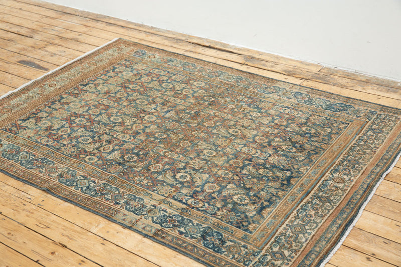 Elegant Verity Rug with Lovely Blue Tones - Top View