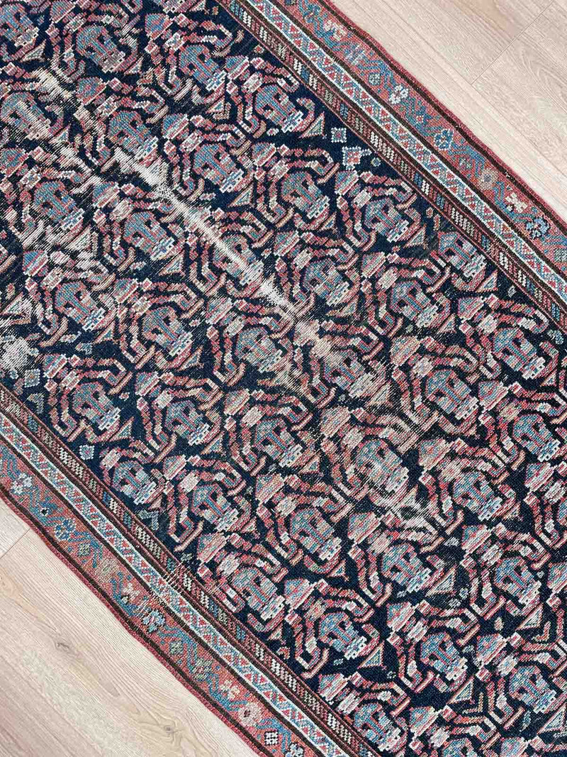 Demi - Malayer Long Rug in Ornate Persian Design, Size - 220 x 93cm