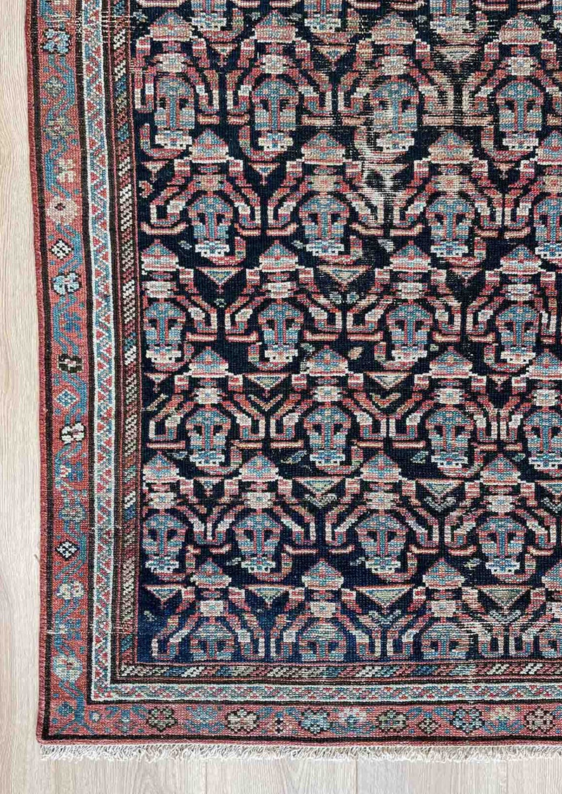 Demi - Malayer Long Rug woven in North West Iran - Left Corner