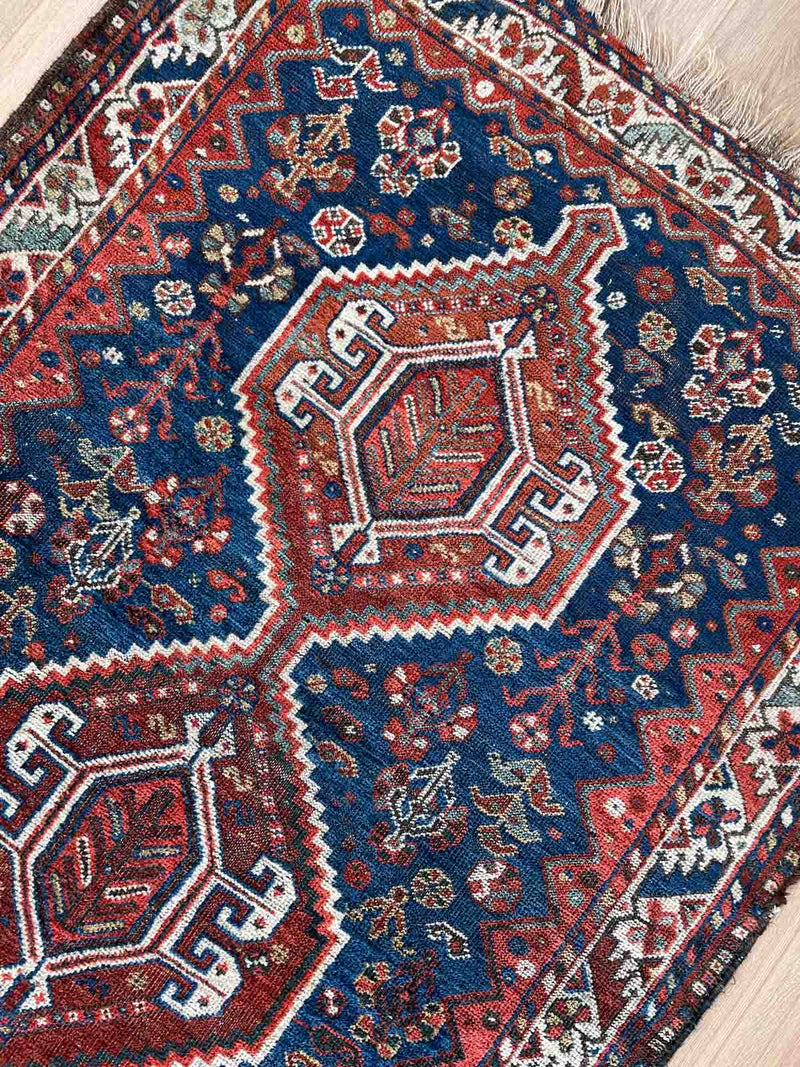 Jiro - Nature-Inspired Qashqai Nomadic Rug, Size - 145 x 108 cm