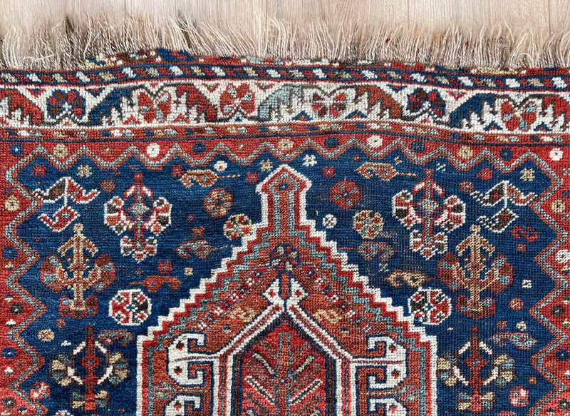 Nature-Inspired Jiro Antique Rug Handwoven by Qashqais Tribes
