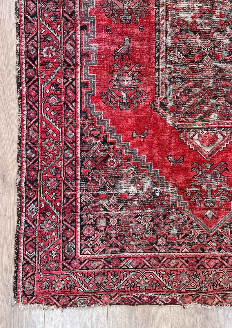 Lori - Handmade Malayer Rug, Persian Style - Left Corner View
